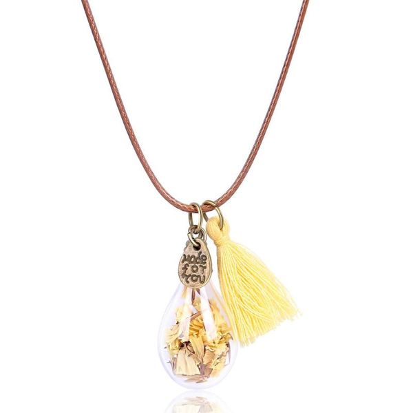 natural dry flower sea lavender tassel necklace handmade glass pendant made for you wholesale trendy leather rope chain nt3574, Silver
natural dry flower sea lavender tassel necklace handmade glass pendant made for you wholesale trendy leather rope chain nt3574, Silver