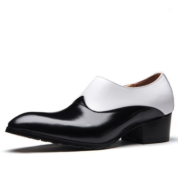 genuine leather formal dress men's pointed toe shoes handmade 5cm high heels man wedding party shoes1, Black
genuine leather formal dress men's pointed toe shoes handmade 5cm high heels man wedding party shoes1, Black