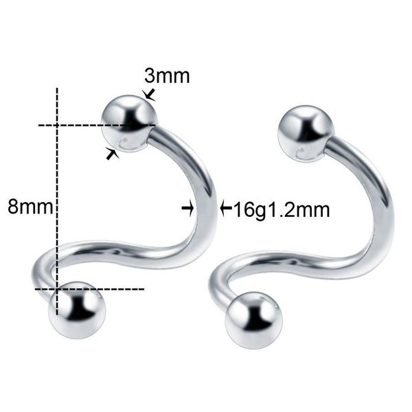 2pcs steel segment rings piercing ear tragus cartliage piercings orelha helix lip labret tongue piercing nose ear septum jewelry q sqchqq, Silver
2pcs steel segment rings piercing ear tragus cartliage piercings orelha helix lip labret tongue piercing nose ear septum jewelry q sqchqq, Silver