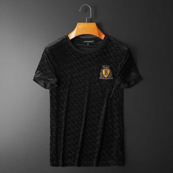 2021 new gold velvet ice silk hollow short-sleeved round neck t-shirt men's self-cultivation trendy men's half-sleeved bottoming s, White;black
2021 new gold velvet ice silk hollow short-sleeved round neck t-shirt men's self-cultivation trendy men's half-sleeved bottoming s, White;black