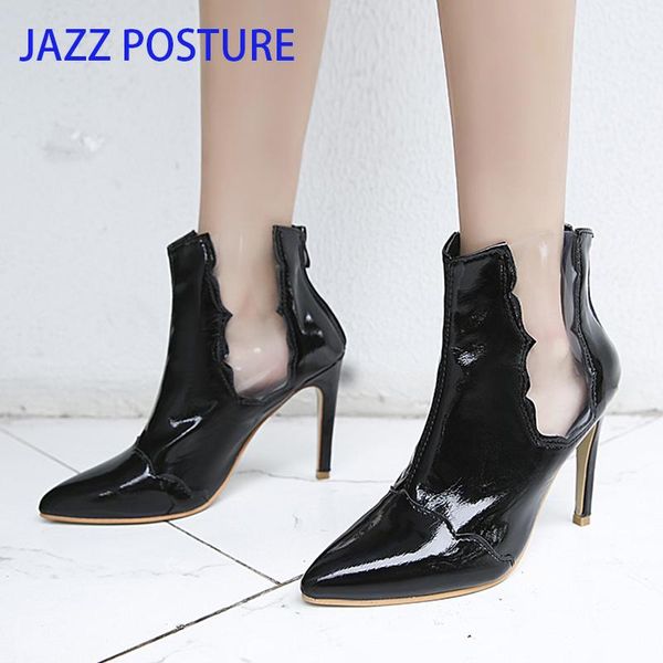 boots 2021 plus size 36-40 transparent ankle women high heels shoes woman pointed toe zipper footwear wedding z241, Black
boots 2021 plus size 36-40 transparent ankle women high heels shoes woman pointed toe zipper footwear wedding z241, Black
