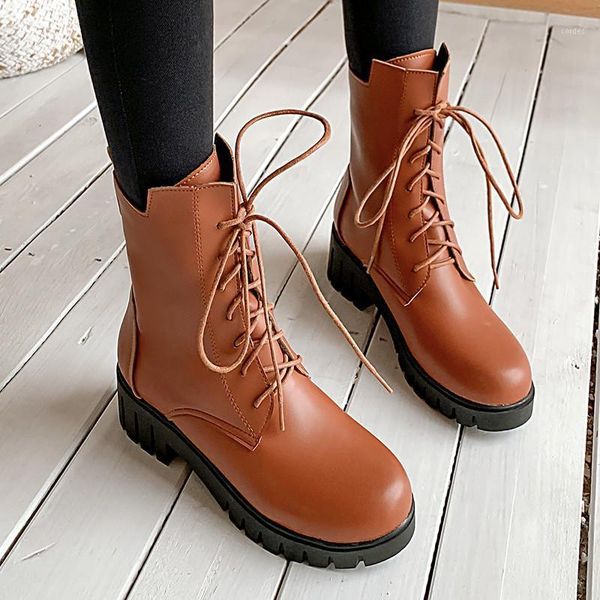 boots ymechic autumn winter faux leather motorcycle biker med chunky heel black brown lace up booties gothic womens ankle boot1
boots ymechic autumn winter faux leather motorcycle biker med chunky heel black brown lace up booties gothic womens ankle boot1