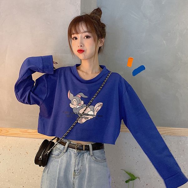 spring and autumn 2020 new short style navel exposed sweater long sleeve sweater women's korean cartoon letter print high waist loose t, Black
spring and autumn 2020 new short style navel exposed sweater long sleeve sweater women's korean cartoon letter print high waist loose t, Black