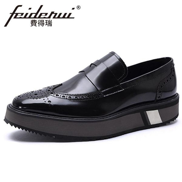designer brand patent leather men's flat platform loafers round toe slip on wingtip brogues comfortable man penny shoes hqs496, Black
designer brand patent leather men's flat platform loafers round toe slip on wingtip brogues comfortable man penny shoes hqs496, Black