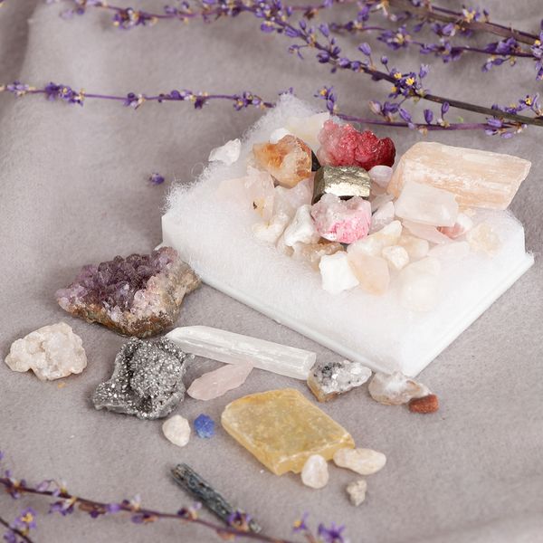 rock & mineral collection pk218 geology science kit earth science toy - mixed minerals
rock & mineral collection pk218 geology science kit earth science toy - mixed minerals