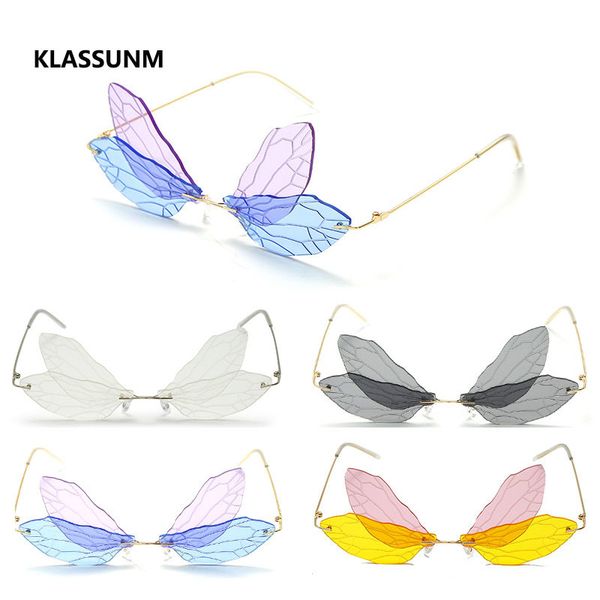 klassnum fashion rimless dragonfly wing sunglasses women vintage clear ocean lens eyewear pink men sun glasses shades uv400
klassnum fashion rimless dragonfly wing sunglasses women vintage clear ocean lens eyewear pink men sun glasses shades uv400