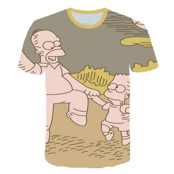 simpson pullover simpson family joint 3d print shirts comics graphic humor men clothing