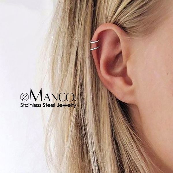 e-manco trendy stainless steel ear cuff earrings for women clip on earrings without piercing earcuff jewelry y200323, Golden
e-manco trendy stainless steel ear cuff earrings for women clip on earrings without piercing earcuff jewelry y200323, Golden