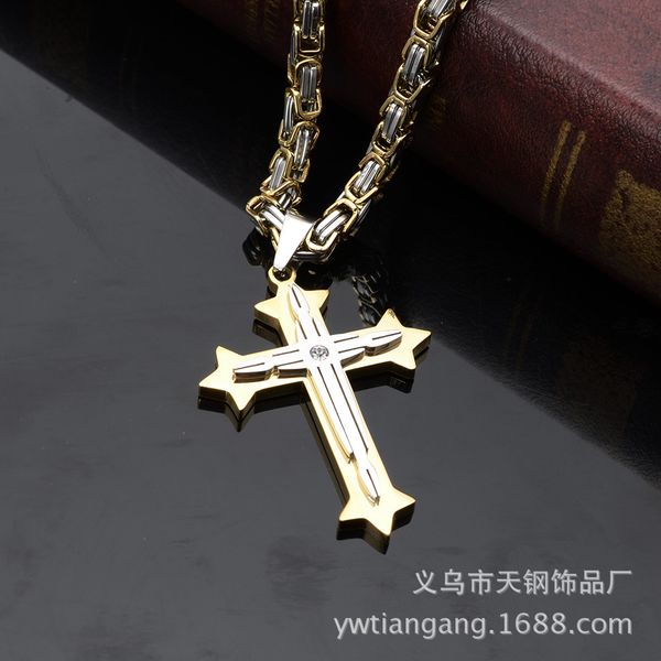 luxury amazon mens fashion titanium steel stainless steel cross pendant necklace fashion design, Golden;silver
luxury amazon mens fashion titanium steel stainless steel cross pendant necklace fashion design, Golden;silver