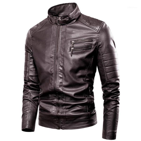 men 2020 spring new casual vintage zipper style fleece leather jackets coat men outwear fashion motor & biker leather jacket1, Black
men 2020 spring new casual vintage zipper style fleece leather jackets coat men outwear fashion motor & biker leather jacket1, Black