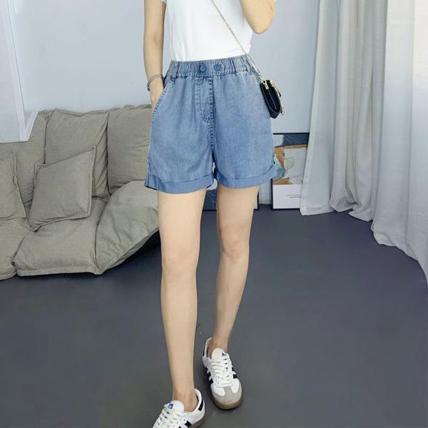women shorts 2021 summer new style elastic waist loose thin denim shorts women1, White;black
women shorts 2021 summer new style elastic waist loose thin denim shorts women1, White;black