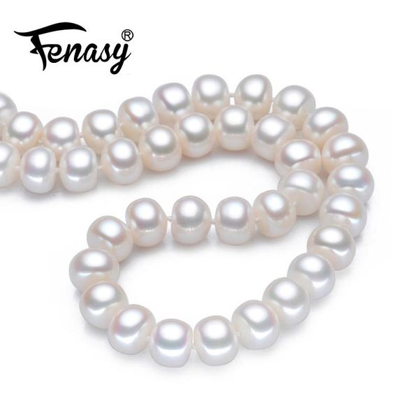 chains fenasy fine natural freshwater pearl necklace for women gift 8-9 mm jewelry choker classic, Silver 
chains fenasy fine natural freshwater pearl necklace for women gift 8-9 mm jewelry choker classic, Silver