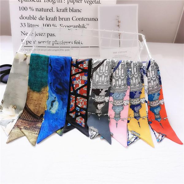2020 new style decoration strip printed silk scarves korean-style simple versatile spring summer business small neckerchief wome, Blue;gray
2020 new style decoration strip printed silk scarves korean-style simple versatile spring summer business small neckerchief wome, Blue;gray
