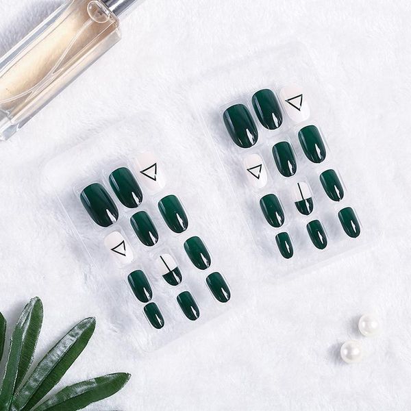 false nails full tips diy nail art tools dark green triangle fake finger lady, Red;gold
false nails full tips diy nail art tools dark green triangle fake finger lady, Red;gold
