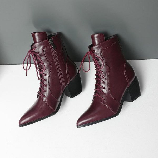 boots women lace up pointed toe autumn winter elegant high heels party casual shoes female 2021 ankle size 41 42 43, Black
boots women lace up pointed toe autumn winter elegant high heels party casual shoes female 2021 ankle size 41 42 43, Black