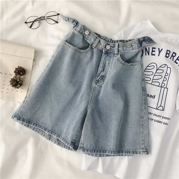 women summer jeans shorts street wear elastic waist wide leg buttons bermuda denim shorts w34, Black;white
women summer jeans shorts street wear elastic waist wide leg buttons bermuda denim shorts w34, Black;white