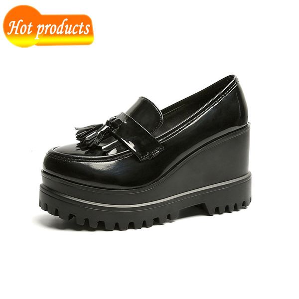 2021 the new spring fall platform wedges bombs women heels high leather shoes round foot s9so, Black
2021 the new spring fall platform wedges bombs women heels high leather shoes round foot s9so, Black