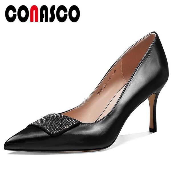 conasco woman cow patent leather pumps spring elegant concise wedding party rhinestone pointed toe thin heel shallow shoes woman, Black
conasco woman cow patent leather pumps spring elegant concise wedding party rhinestone pointed toe thin heel shallow shoes woman, Black