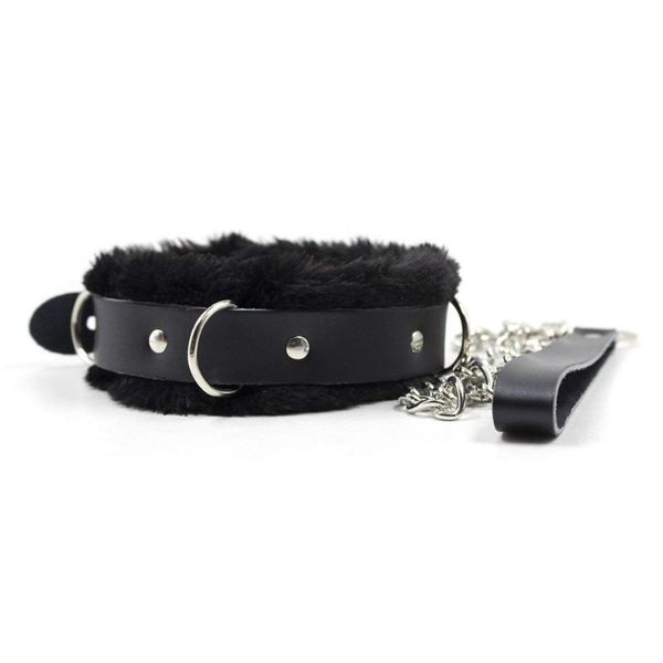 chokers woogge adjustable black real leather neck collar with chain leash faux fur lined d choker necklace animal pet accessories, Golden;silver
chokers woogge adjustable black real leather neck collar with chain leash faux fur lined d choker necklace animal pet accessories, Golden;silver