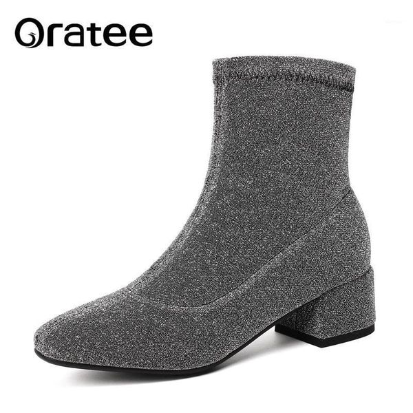 boots fashion winter ankle elastic sock silver chunky 4cm med heels stretch women booties pumps botas1, Black
boots fashion winter ankle elastic sock silver chunky 4cm med heels stretch women booties pumps botas1, Black