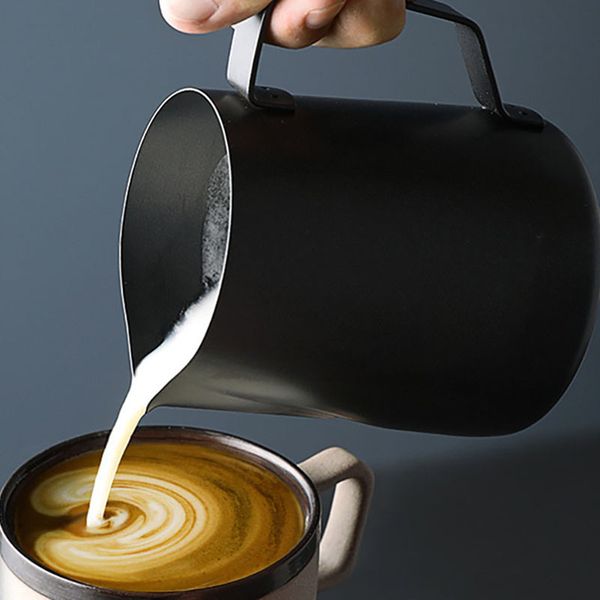 350/600ml durable nonstick stainless steel milk espresso coffee barista craft latte cream frothing jug pitcher q0109
350/600ml durable nonstick stainless steel milk espresso coffee barista craft latte cream frothing jug pitcher q0109
