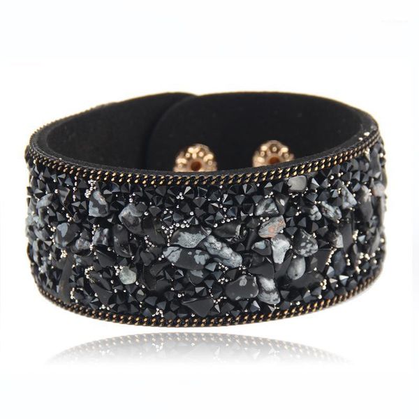 2021 stone bracelets for women wrap cuff slake leather bracelets with crystal rhinestone couple nature bangles jewelry1, Black
2021 stone bracelets for women wrap cuff slake leather bracelets with crystal rhinestone couple nature bangles jewelry1, Black