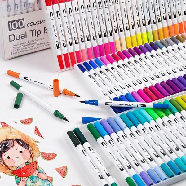 gift sets 12/24/36/48/60/72/100color drawing painting fineliner art marker pen watercolor dual tip brush for supplies1
gift sets 12/24/36/48/60/72/100color drawing painting fineliner art marker pen watercolor dual tip brush for supplies1