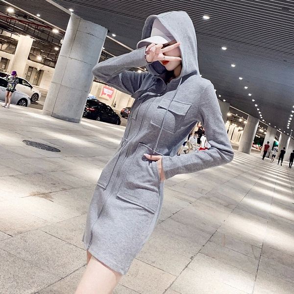 thick hooded sweater dress women's long-sleeved autumn and winter wear 2020 new commuter casual jacket short bag hip skirt women #vk0d, Black;gray
thick hooded sweater dress women's long-sleeved autumn and winter wear 2020 new commuter casual jacket short bag hip skirt women #vk0d, Black;gray