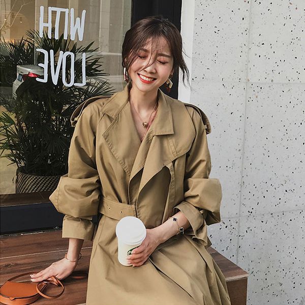 2019 new elegant solid color outwear ladies office coat design sashes long women streetwear trench
2019 new elegant solid color outwear ladies office coat design sashes long women streetwear trench