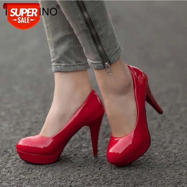 fashion women high heels shoes ladies pumps offfice stiletto patent leather slip on platform party wedding female plus size #b23v
fashion women high heels shoes ladies pumps offfice stiletto patent leather slip on platform party wedding female plus size #b23v