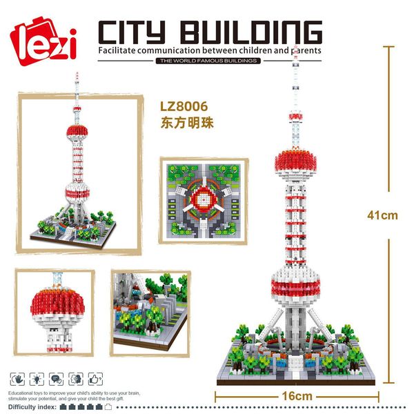 lz8006 world architecture oriental pearl radio tv tower 3d modle diy мини алмазные блоки кирпич строительство игрушка для детей подарочные b
lz8006 world architecture oriental pearl radio tv tower 3d modle diy мини алмазные блоки кирпич строительство игрушка для детей подарочные b