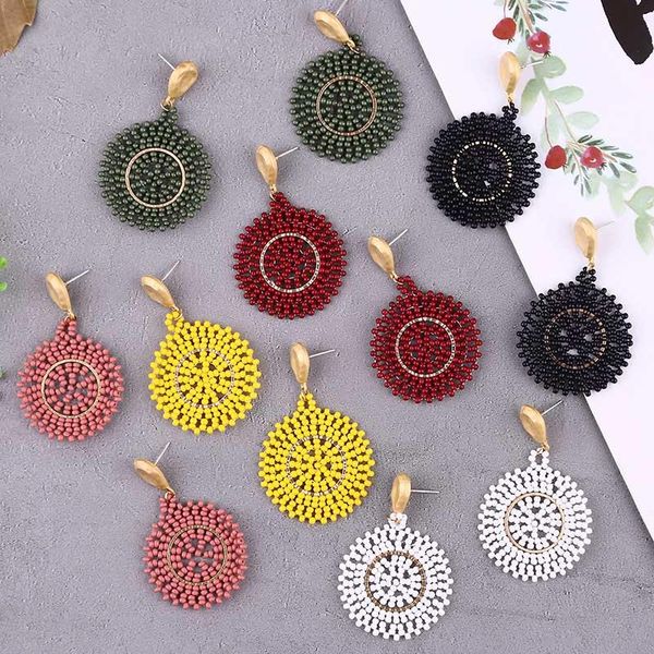 2020 fashion women's handmade resin beaded earrings korean style female geometric round dangle earring for women party jewelry, Silver
2020 fashion women's handmade resin beaded earrings korean style female geometric round dangle earring for women party jewelry, Silver