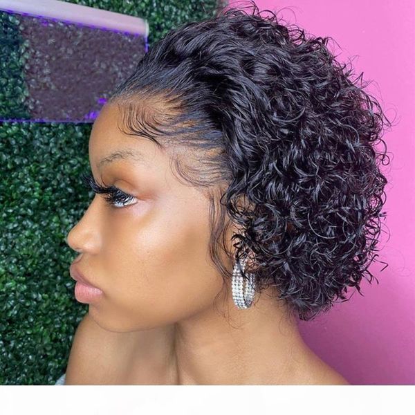 short pixie cut human hair wig 13x4 lace front deep curly bob water wave wigs peruvian remy pre plucked frontal hair for women, Black;brown
short pixie cut human hair wig 13x4 lace front deep curly bob water wave wigs peruvian remy pre plucked frontal hair for women, Black;brown