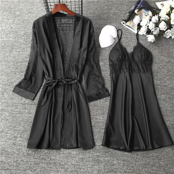 plus size 3xl 2020 women pajamas sets satin sleepwear silk 2 pieces nightwear pyjama spaghetti strap lace sleep lounge pijama lw1, Black;red
plus size 3xl 2020 women pajamas sets satin sleepwear silk 2 pieces nightwear pyjama spaghetti strap lace sleep lounge pijama lw1, Black;red