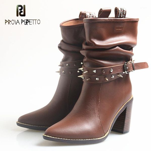 boots 2021 autumn / winter genuine leather pointed toe thick heel rivet sleeve handsome mid-tube slip-on fashion boots1, Black
boots 2021 autumn / winter genuine leather pointed toe thick heel rivet sleeve handsome mid-tube slip-on fashion boots1, Black