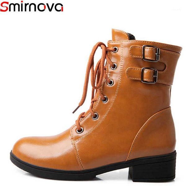 smirnova plus size 34-43 new women boots lace up round toe buckle square heel ladies ankle boots yellow black botas1
smirnova plus size 34-43 new women boots lace up round toe buckle square heel ladies ankle boots yellow black botas1