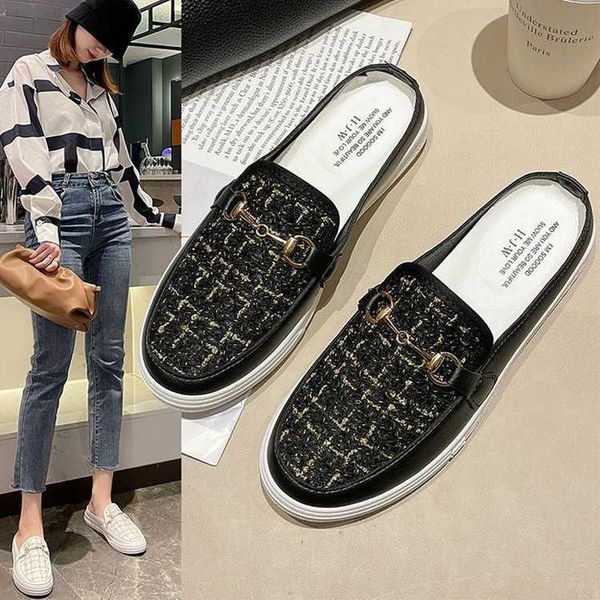 baotou half for women to wear 2022 spring and autumn new korean fashion horse rank buckle thick bottom lazy people pedal slippers, Black
baotou half for women to wear 2022 spring and autumn new korean fashion horse rank buckle thick bottom lazy people pedal slippers, Black