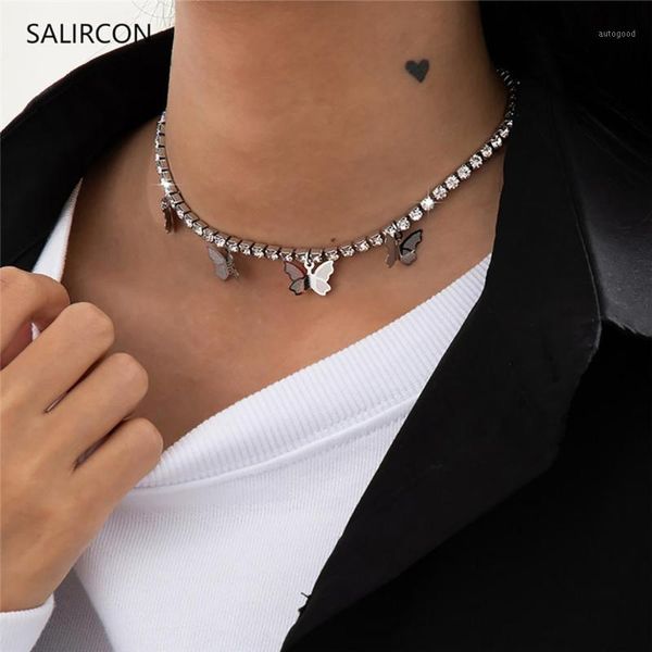 chokers salircon kpop rhinestone butterfly pendants choker necklace aesthetic stainless steel tennis chain for women jewelry1, Golden;silver
chokers salircon kpop rhinestone butterfly pendants choker necklace aesthetic stainless steel tennis chain for women jewelry1, Golden;silver