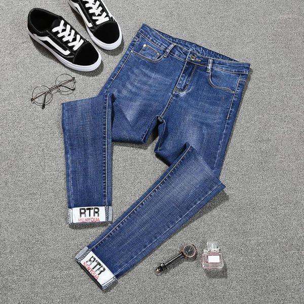 women's jeans big size women autumn boyfriends print latter high waist casual ankle length pants denim for female1, Blue
women's jeans big size women autumn boyfriends print latter high waist casual ankle length pants denim for female1, Blue
