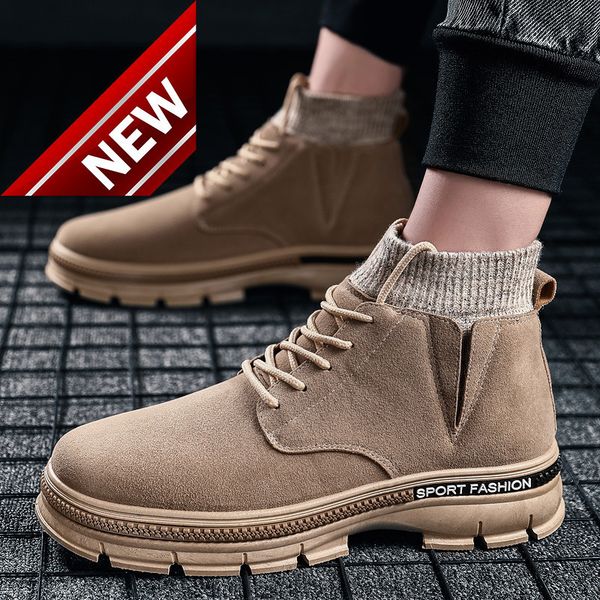 cotton winter high martin middle tube boots anti slip outdoor trendy shoes men's thick bottom plush for warmth, Black
cotton winter high martin middle tube boots anti slip outdoor trendy shoes men's thick bottom plush for warmth, Black