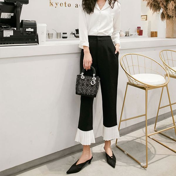 lanmrem 2020 new summer fashion women vintage clothes high wiast flare bottoms patchwork office lady pants wg58701l 1020, Black;white
lanmrem 2020 new summer fashion women vintage clothes high wiast flare bottoms patchwork office lady pants wg58701l 1020, Black;white