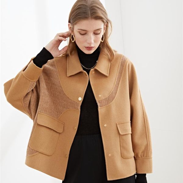 loose lapel single breasted stitching design short double-sided wool woolen coat autumn winter 2020 fashion new women's clothes, Black
loose lapel single breasted stitching design short double-sided wool woolen coat autumn winter 2020 fashion new women's clothes, Black