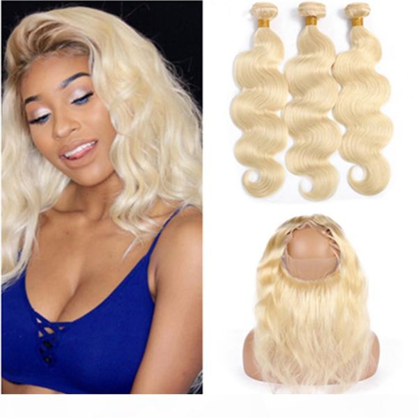 russian blonde human hair 3bundles and 360 closure body wave #613 bleach blonde virgin hair 360 lace frontal 22.5x4x2" with weave bundl, Black;brown
russian blonde human hair 3bundles and 360 closure body wave #613 bleach blonde virgin hair 360 lace frontal 22.5x4x2" with weave bundl, Black;brown