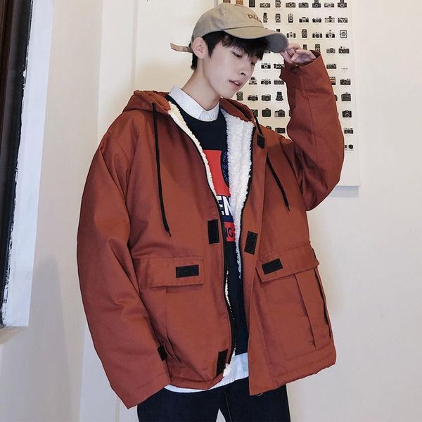 men's down & parkas pr loose large cashmere coat 2021 winter woman hooded warm korean streetwear man solid color cargo parka, Black
men's down & parkas pr loose large cashmere coat 2021 winter woman hooded warm korean streetwear man solid color cargo parka, Black