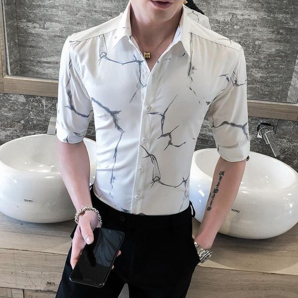 fashion 2020 summer men shirt korean slim fit half sleeve shirts for men all match streetwear/prom tuxedo dress blouse homme 3xl1, White;black
fashion 2020 summer men shirt korean slim fit half sleeve shirts for men all match streetwear/prom tuxedo dress blouse homme 3xl1, White;black