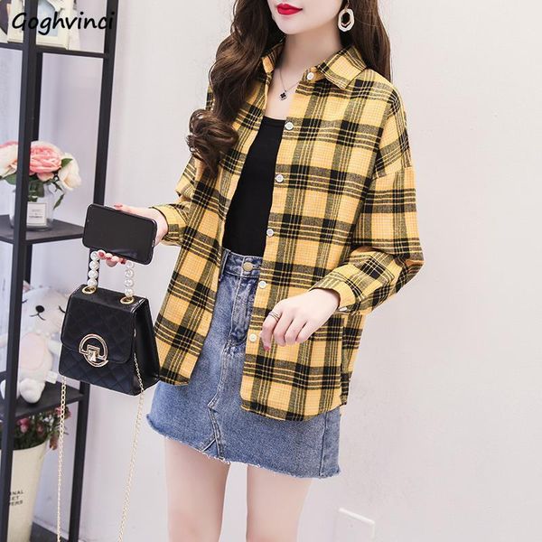 women's blouses & shirts women long-sleeve turn-down collar plaid spring loose bf ulzzang womens vintage outwear leisure chic all-match, White
women's blouses & shirts women long-sleeve turn-down collar plaid spring loose bf ulzzang womens vintage outwear leisure chic all-match, White