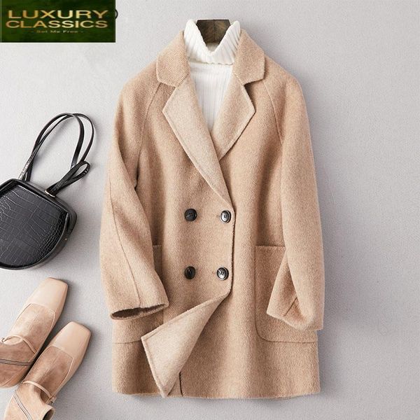 women coat elegant winter abrigo mujer 2021 korean slim 90% wool coats female ladies cashmere woolen jacket hiver 1911055, Black
women coat elegant winter abrigo mujer 2021 korean slim 90% wool coats female ladies cashmere woolen jacket hiver 1911055, Black