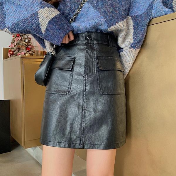 2020 fall/winter pu leather skirt female plus size black high waist bag hip skirt short a-line mini bodycon1
2020 fall/winter pu leather skirt female plus size black high waist bag hip skirt short a-line mini bodycon1