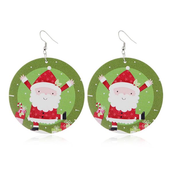 christmas earrings of fashion jewelry round wood santa claus elk snowman print hypoallergenic dangle hook earrings female for gift, Silver
christmas earrings of fashion jewelry round wood santa claus elk snowman print hypoallergenic dangle hook earrings female for gift, Silver