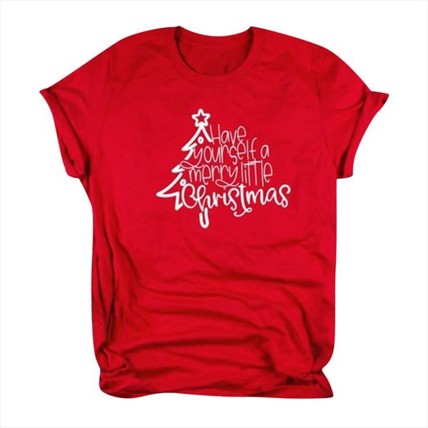 new ladies comfortable fashion wild solid color round neck folded sleeves christmas letter printed short sleeved t shirt 04*, White
new ladies comfortable fashion wild solid color round neck folded sleeves christmas letter printed short sleeved t shirt 04*, White